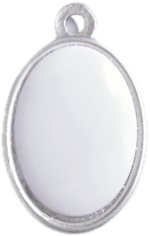Saténový přívěsek s fotografií na porcelánu